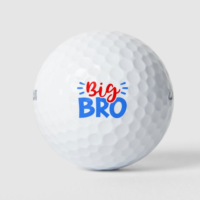 BIG BRO in Rot und Blau Golfball (Vorderseite)