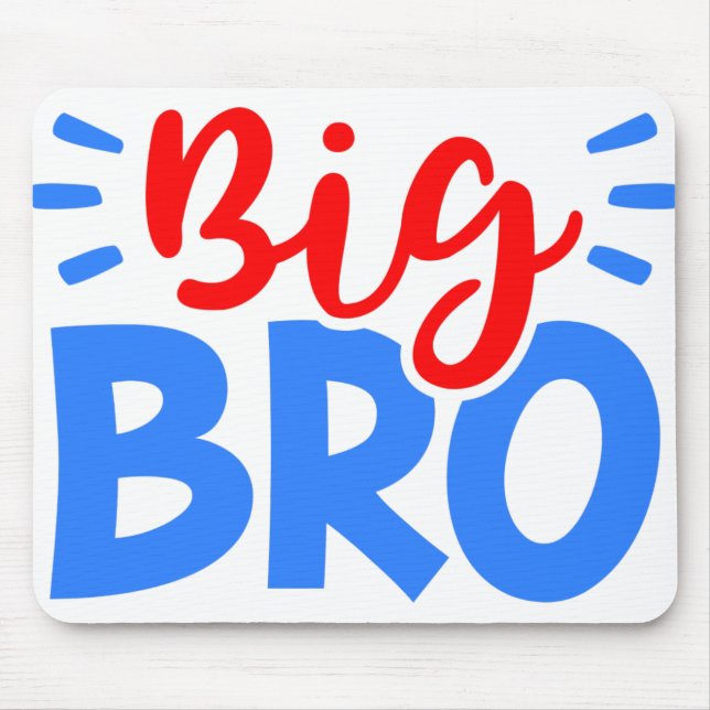 BIG BRO in Rot und Blau Mousepad (Vorne)