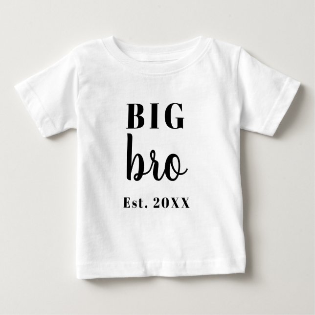 Big Bro Jahr Baby T-shirt (Vorderseite)