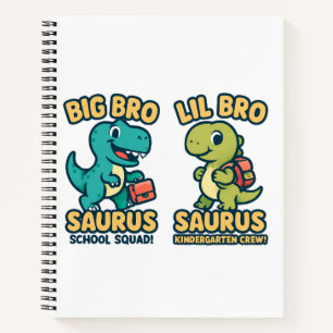 Big Bro & Lil Bro Saurus Zurück zum T - Shirt in d Notizbuch