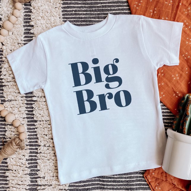 Big Bro | Navy Matching Sibling Family Baby T-shirt (Von Creator hochgeladen)