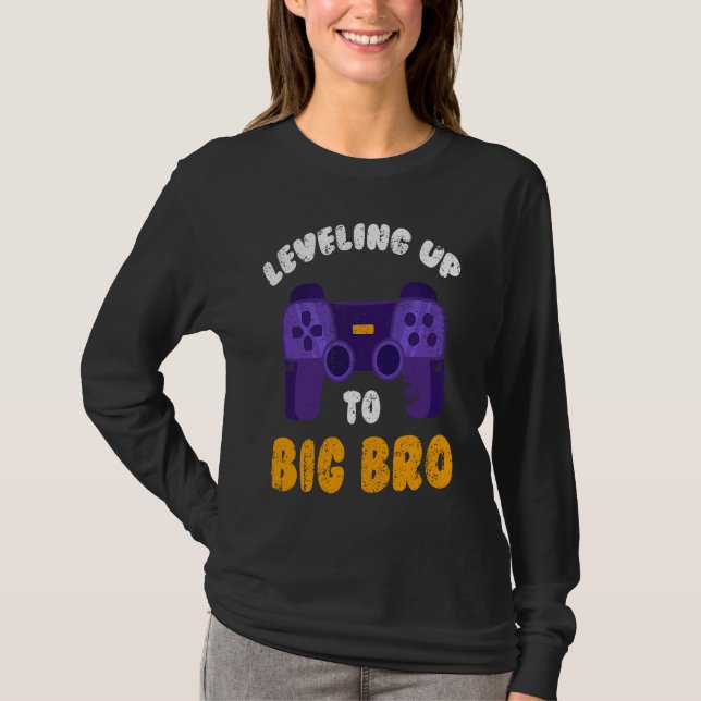 Big Bro  Present Game  Leveling future brother T-Shirt (Vorderseite)