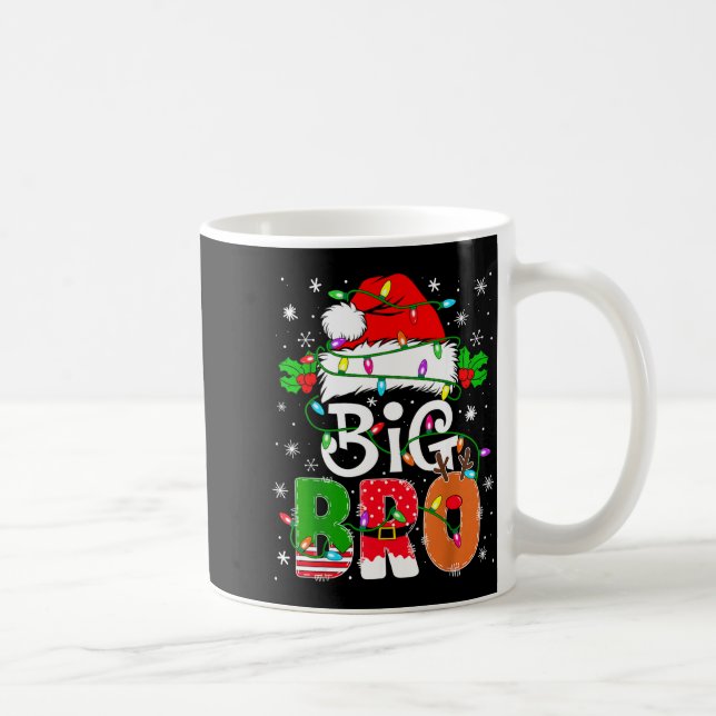 Big Bro Santa New Sibling Brother Announcement Xma Kaffeetasse (Rechts)
