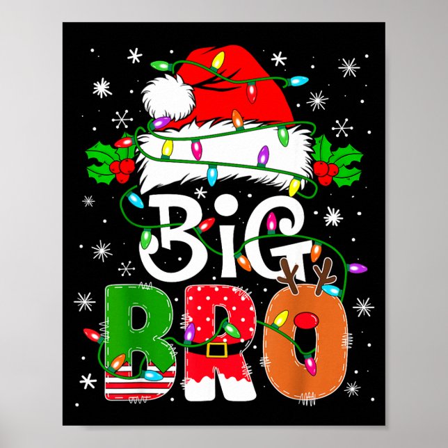 Big Bro Santa New Sibling Brother Announcement Xma Poster (Vorne)