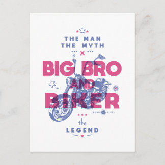 Big Bro und Biker der Mann der Mythos der Legende Postkarte
