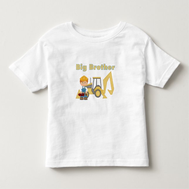Big Brother Backhoe Kleinkind T-shirt (Vorderseite)