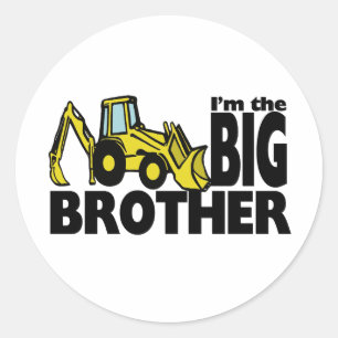Big Brother Backhoe Runder Aufkleber