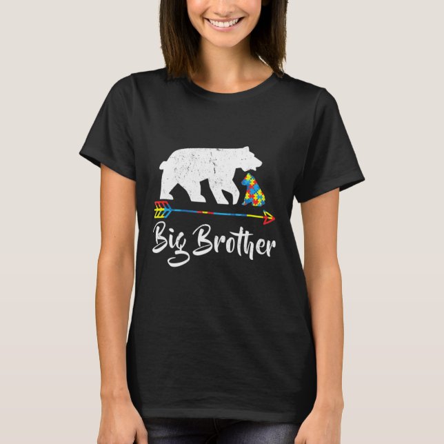 Big Brother Bear Autismus Sensibilisierung Proud A T-Shirt (Vorderseite)