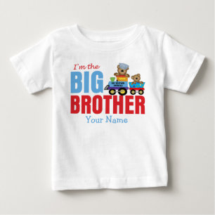 Big Brother Bear Train Personalisiert Baby T-shirt