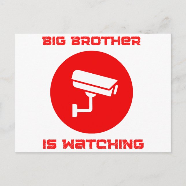 Big Brother beobachtet 1984 ingsoc Postkarte (Vorderseite)