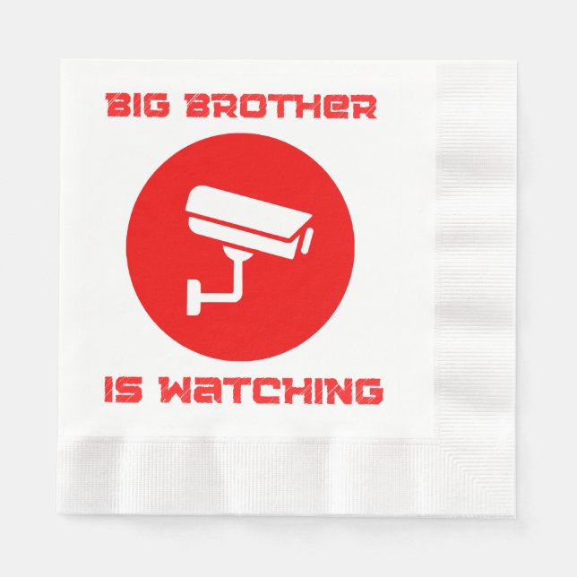 Big Brother beobachtet 1984 ingsoc Serviette (Vorderseite)
