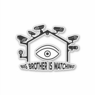 Big Brother beobachtet Aufkleber