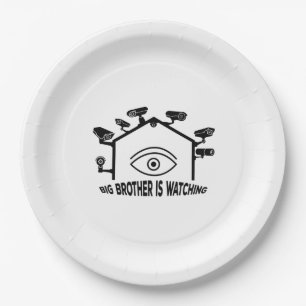 Big Brother beobachtet Pappteller