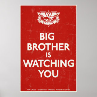 Big Brother beobachtet Sie beim Drucken Poster