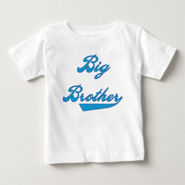 Big Brother Blue Text Baby T-shirt (Vorderseite)