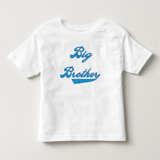 Big Brother Blue Text Kleinkind T-shirt (Vorderseite)