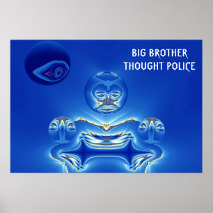Big Brother dachte Polizei Poster