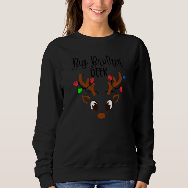 Big Brother Deer Matching Family Weihnachtsfest Se Sweatshirt (Vorderseite)