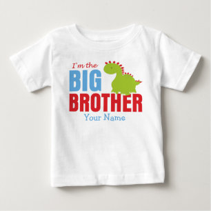 Big Brother Dinosaurier Personalisiert Baby T-shirt