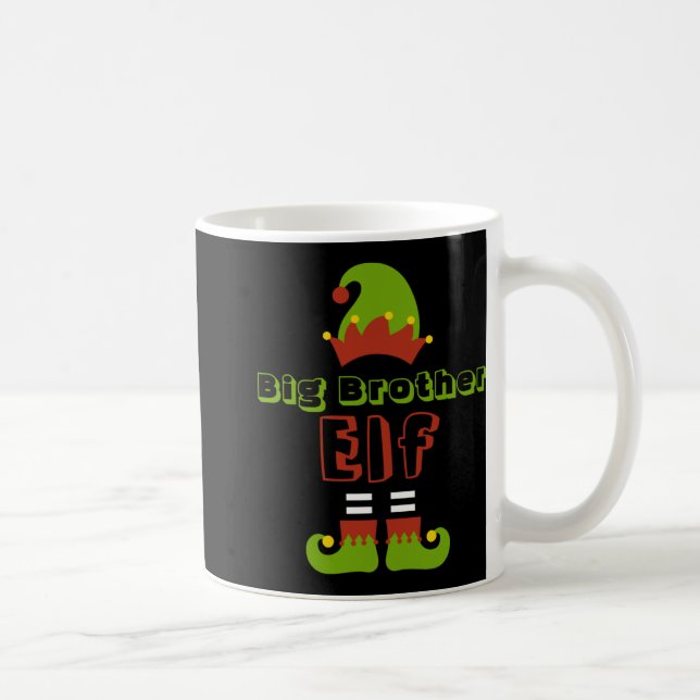 Big Brother Elf Christmas Xmas Cute T Shirt  Kaffeetasse (Rechts)