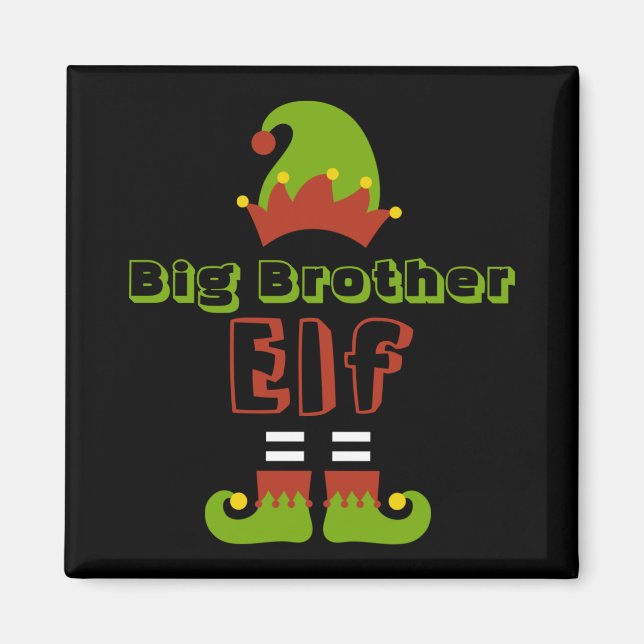 Big Brother Elf Christmas Xmas Cute T Shirt  Magnet (Vorne)