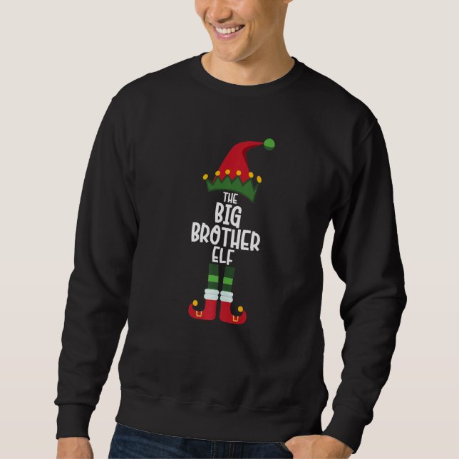 Big Brother Elf Matching Family Group Christmas Pa Sweatshirt (Vorderseite)