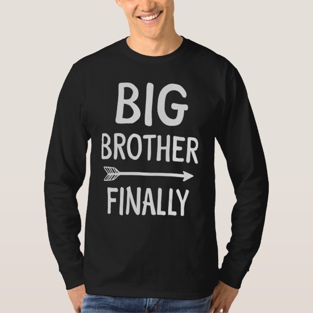 Big Brother endlich für Jungen und ältere Brüder T-Shirt (Vorderseite)