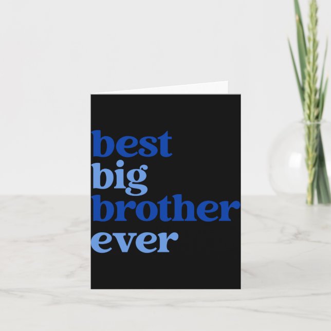Big Brother Ever Gray With Blue Text Boys _1  Karte (Vorderseite)