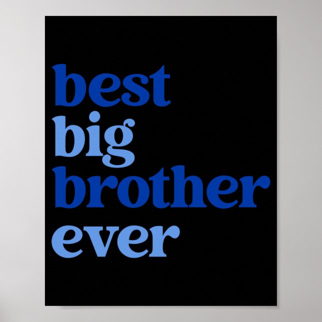 Big Brother Ever Gray With Blue Text Boys _1  Poster (Vorne)