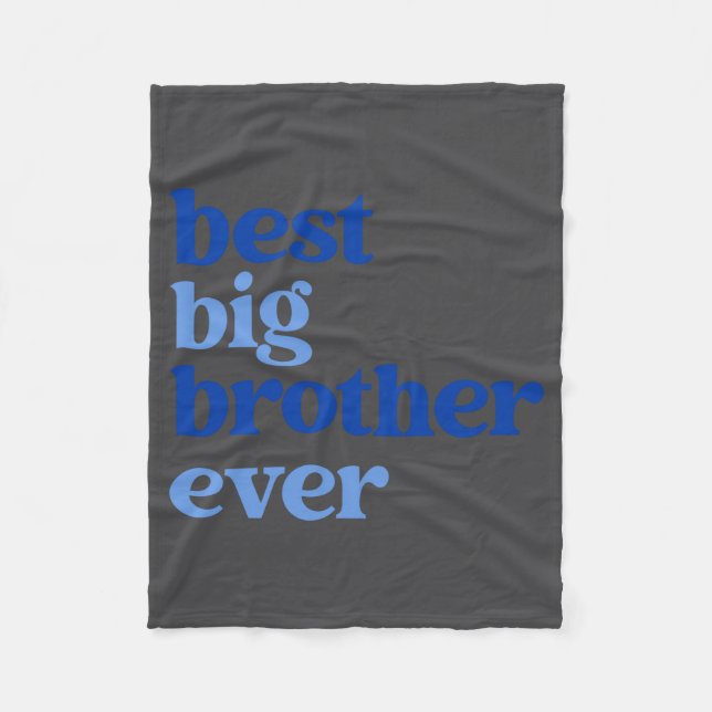 Big Brother Ever Gray With Blue Text Boys _2  Fleecedecke (Vorderseite)