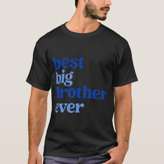 Big Brother Ever Gray With Blue Text Boys _2  T-Shirt (Vorderseite)