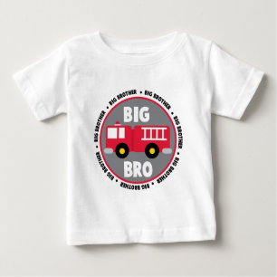 Big Brother Fire Truck Baby T-shirt