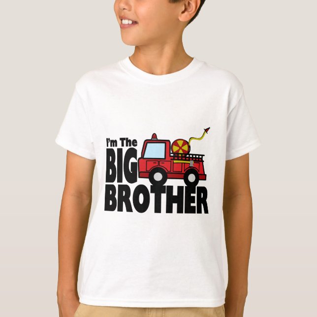 Big Brother Fire Truck T-Shirt (Vorderseite)