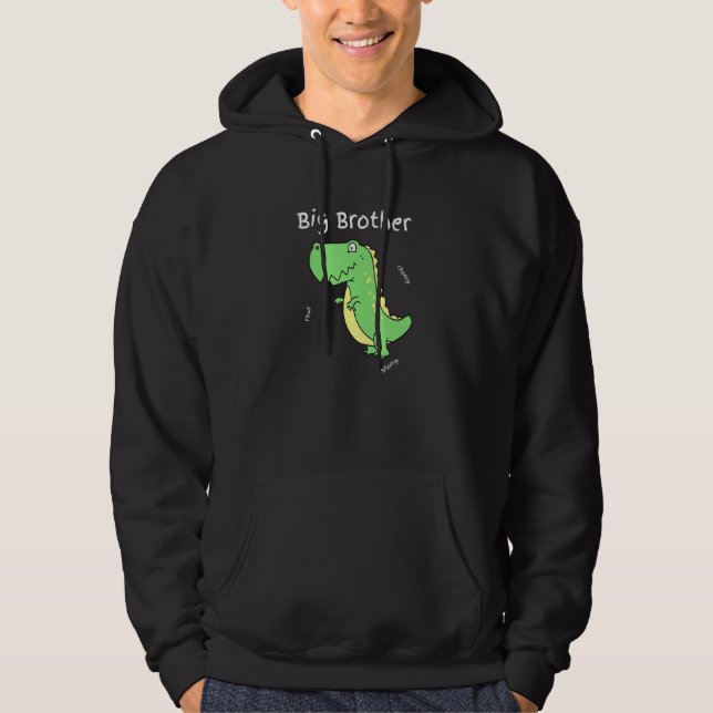 Big Brother Funny T Rex Dinosaurier für Jungen Hoodie (Vorderseite)