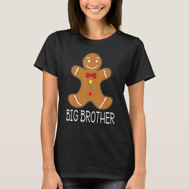 Big Brother Gingerbrot Weihnachtsliegestühle T-Shirt (Vorderseite)