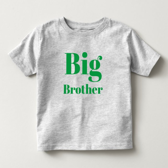 Big Brother Green Briefe niedlich Kleinkind T-shirt (Vorderseite)