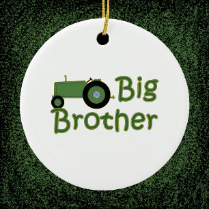Big Brother Green Tractor Typografie Keramikornament