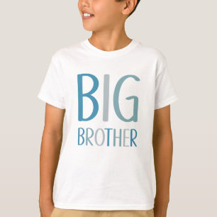 Big Brother Green und Blue Text Boys T - Shirt