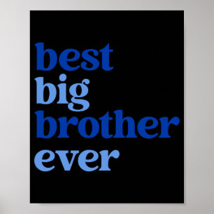 Big Brother Immer Grau Mit Blauem Text Jungen _1 Poster