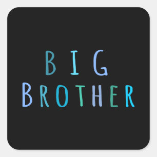 Big Brother in blau Quadratischer Aufkleber