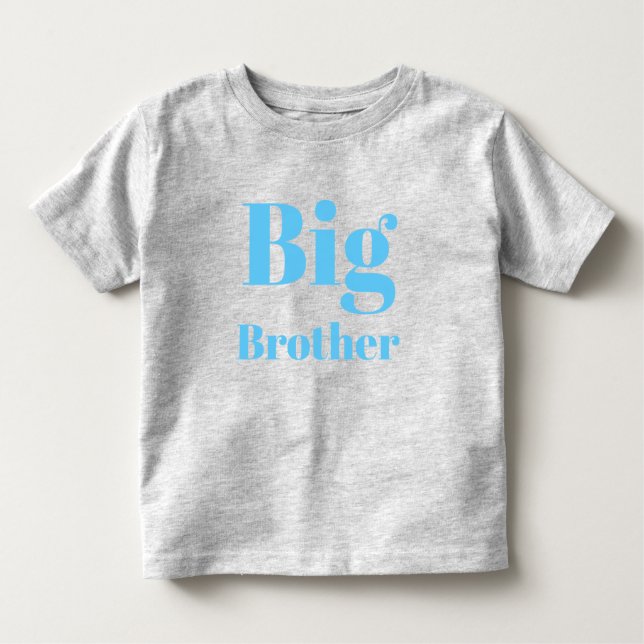 Big Brother Light Blue Buchstaben niedlich Kleinkind T-shirt (Vorderseite)