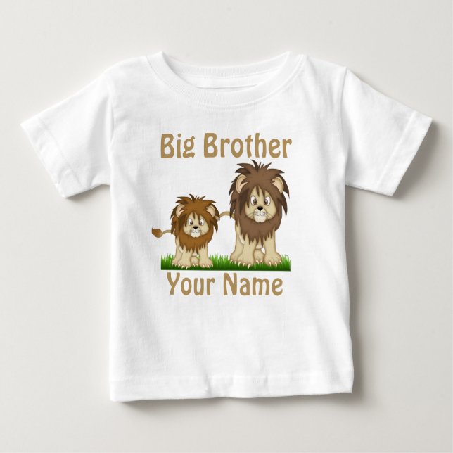 Big Brother Lion Personalisiert T - Shirt (Vorderseite)