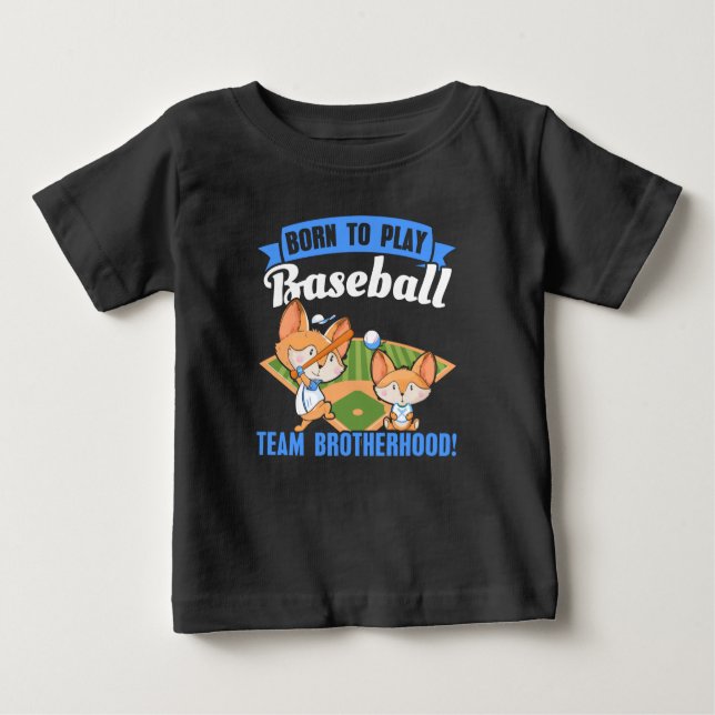 Big Brother Little Brother - Baseball-Spieler Baby T-shirt (Vorderseite)