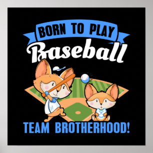 Big Brother Little Brother - Baseball-Spieler Poster