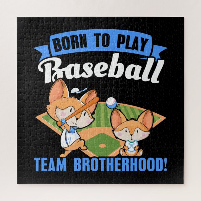 Big Brother Little Brother - Baseball-Spieler Puzzle (Vertikal)