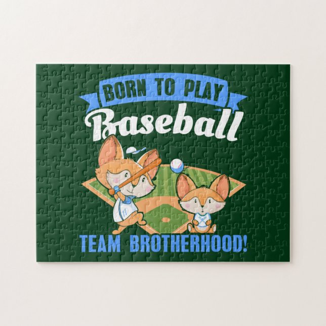 Big Brother Little Brother - Baseball-Spieler Puzzle (Horizontal)