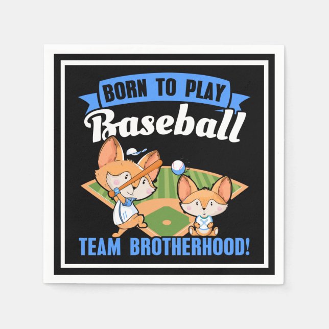 Big Brother Little Brother - Baseball-Spieler Serviette (Vorderseite)