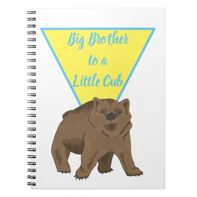Big Brother Little Brother Bear Cube Notizblock (Vorderseite)