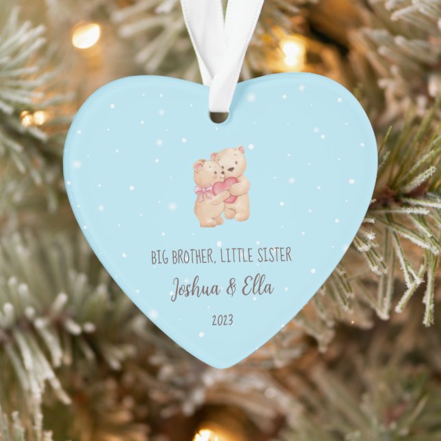 Big Brother Little Sister First Christmas Keepake Ornament (Baum)