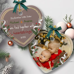 Big Brother Little Sister Foto Gold Rahmen Custom Ornament